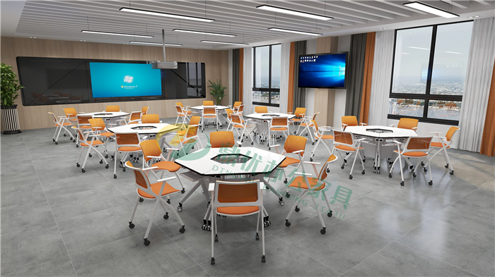 培訓椅帶寫(xiě)字板場(chǎng)景圖