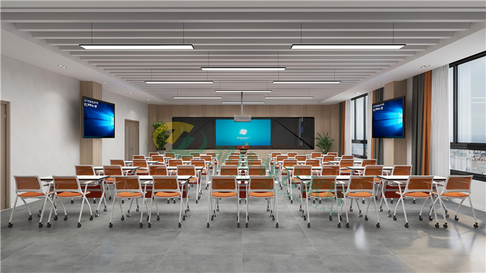 培訓椅帶寫(xiě)字板場(chǎng)景圖