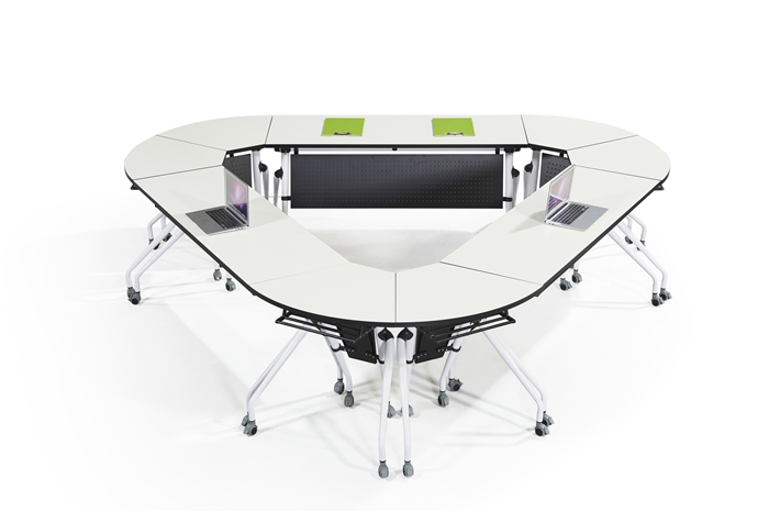移動(dòng)折疊會(huì )議桌實(shí)拍圖