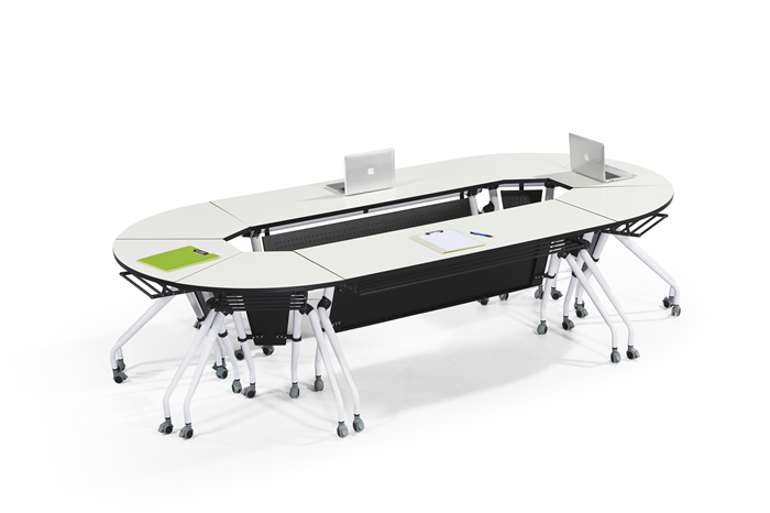 移動(dòng)折疊會(huì )議桌實(shí)拍圖