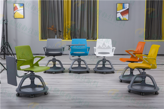 寫(xiě)字板可360度旋轉培訓椅 寫(xiě)字板可360度旋轉培訓椅