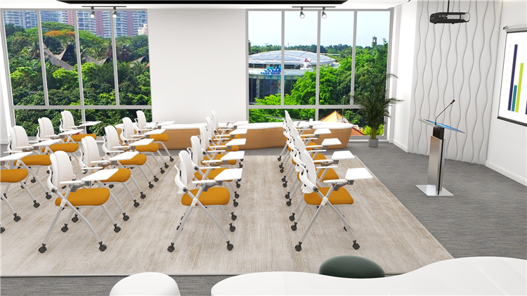 帶寫(xiě)字板培訓椅