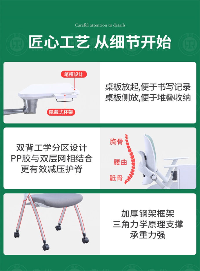 折疊培訓椅子帶寫(xiě)字板,培訓椅帶寫(xiě)字板